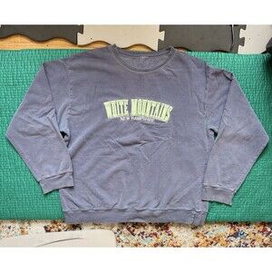 Vintage White Mountain Sweatshirt Men L Blue Embroidered White Mountains 90s NH